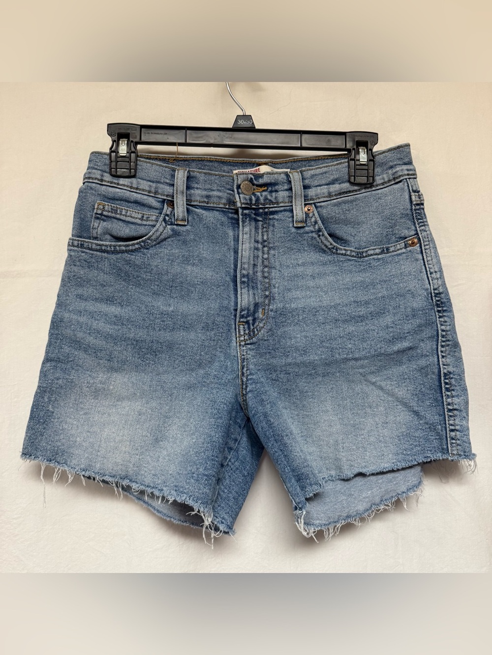 Levi's Blue Distressed Denim Cutoff Shorts